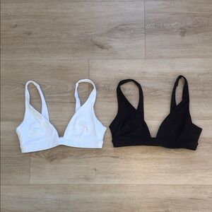 Elegant Black and White Bralette Duo